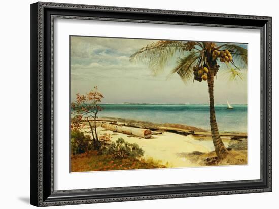 Tropical Coast-Albert Bierstadt-Framed Giclee Print