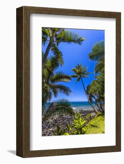 Tropical Coastline of Princeville, Hi-Andrew Shoemaker-Framed Photographic Print