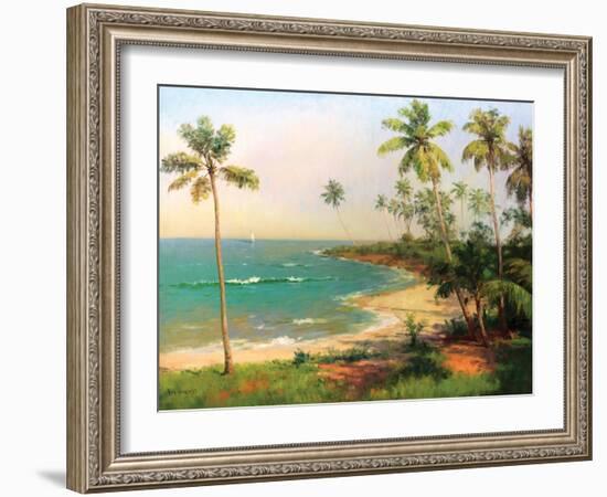 Tropical Coastline-Karen Dupré-Framed Art Print