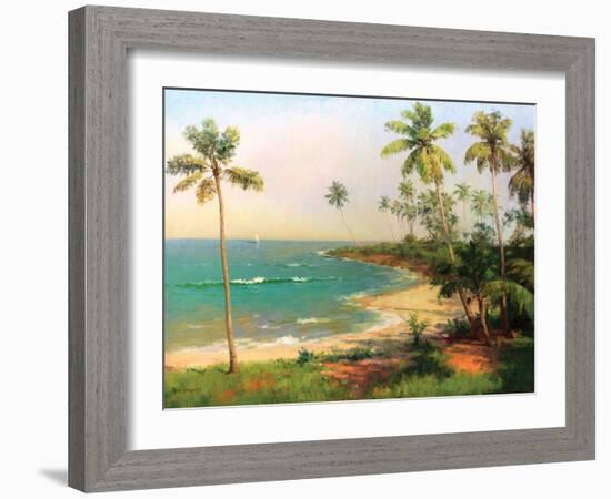 Tropical Coastline-Karen Dupré-Framed Art Print