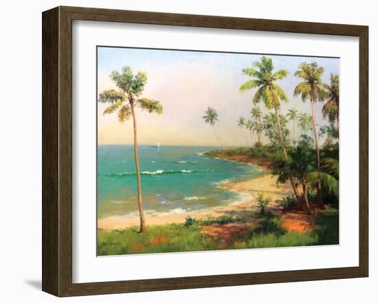 Tropical Coastline-Karen Dupré-Framed Art Print