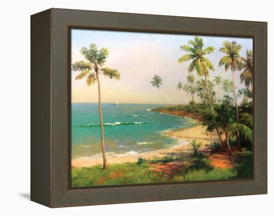 Tropical Coastline-Karen Dupré-Framed Stretched Canvas