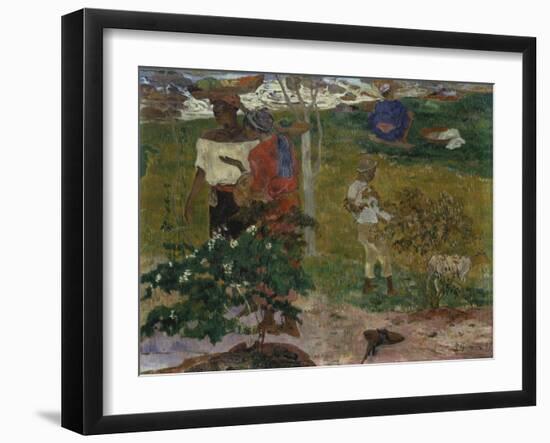 Tropical Conversation, Conversation Tropiques, 1887-Paul Gauguin-Framed Giclee Print