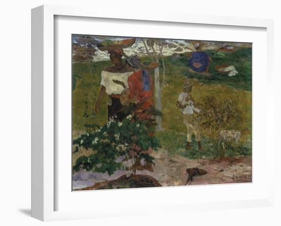 Tropical Conversation, Conversation Tropiques, 1887-Paul Gauguin-Framed Giclee Print