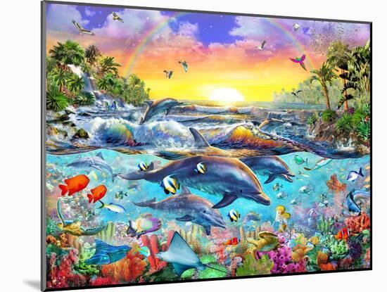 Tropical Cove-Adrian Chesterman-Mounted Art Print