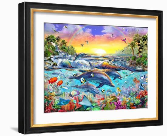 Tropical Cove-Adrian Chesterman-Framed Art Print