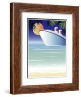 Tropical Cruise Ship-Linda Braucht-Framed Giclee Print