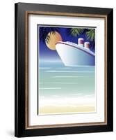 Tropical Cruise Ship-Linda Braucht-Framed Giclee Print