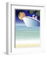 Tropical Cruise Ship-Linda Braucht-Framed Giclee Print