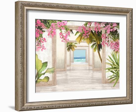 Tropical Door 2, 2024-Jesse Carter-Framed Art Print