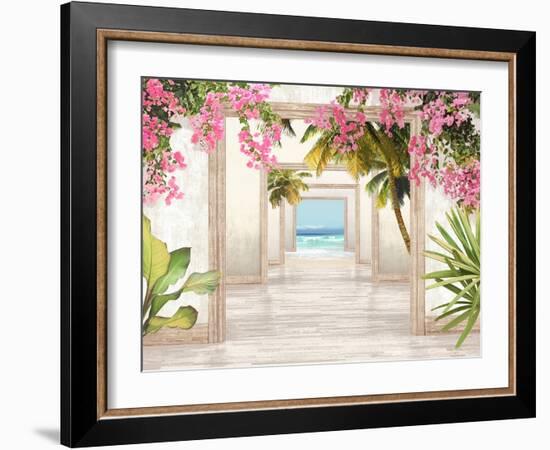 Tropical Door 2, 2024-Jesse Carter-Framed Art Print