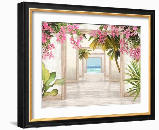 Tropical Door 2, 2024-Jesse Carter-Framed Art Print