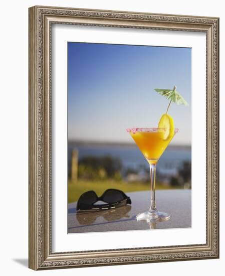 Tropical Drink at Hotel Cardoso, Maputo, Mozambique-Ian Trower-Framed Photographic Print