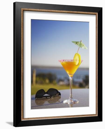 Tropical Drink at Hotel Cardoso, Maputo, Mozambique-Ian Trower-Framed Photographic Print