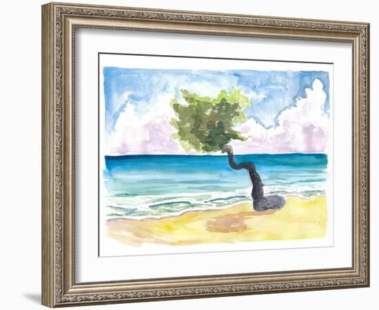 Tropical Eagle Beach in Aruba Dutch Caribbean-M. Bleichner-Framed Art Print