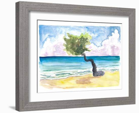 Tropical Eagle Beach in Aruba Dutch Caribbean-M. Bleichner-Framed Art Print