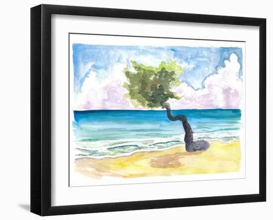 Tropical Eagle Beach in Aruba Dutch Caribbean-M. Bleichner-Framed Art Print