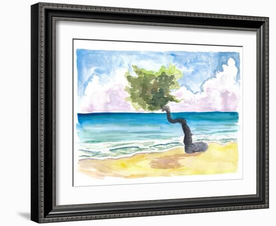 Tropical Eagle Beach in Aruba Dutch Caribbean-M. Bleichner-Framed Art Print