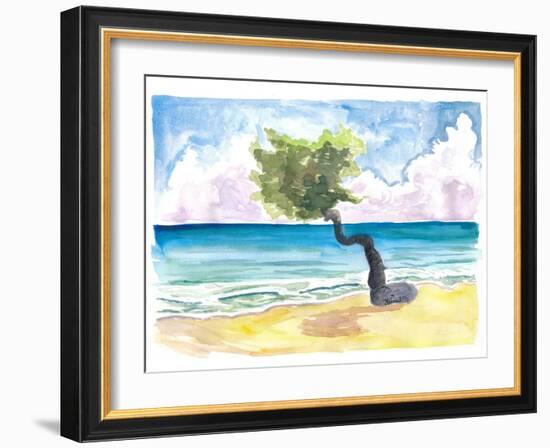 Tropical Eagle Beach in Aruba Dutch Caribbean-M. Bleichner-Framed Art Print