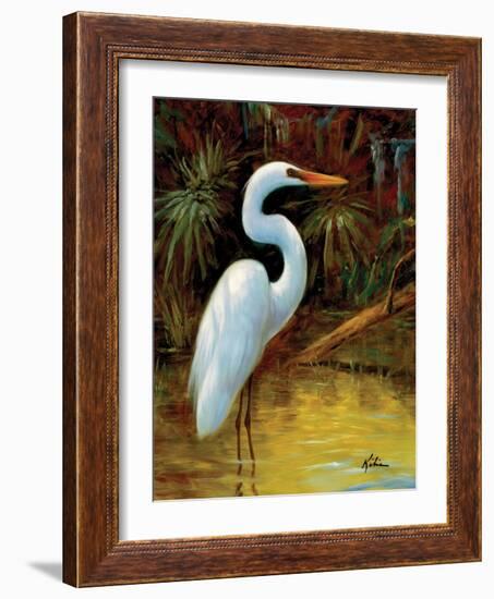 Tropical Egret I-Kilian-Framed Art Print