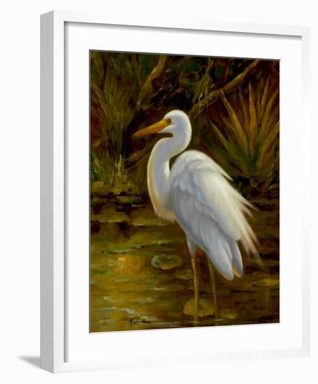 Tropical Egret II-Kilian-Framed Art Print