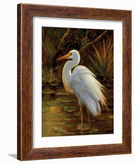 Tropical Egret II-Kilian-Framed Art Print