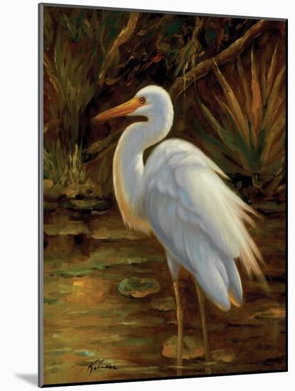 Tropical Egret II-Kilian-Mounted Art Print