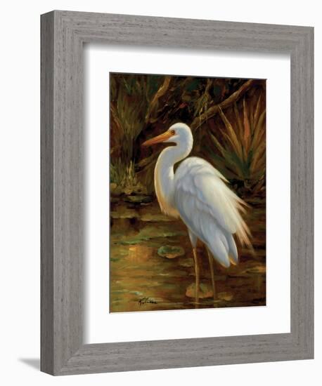 Tropical Egret II-Kilian-Framed Art Print