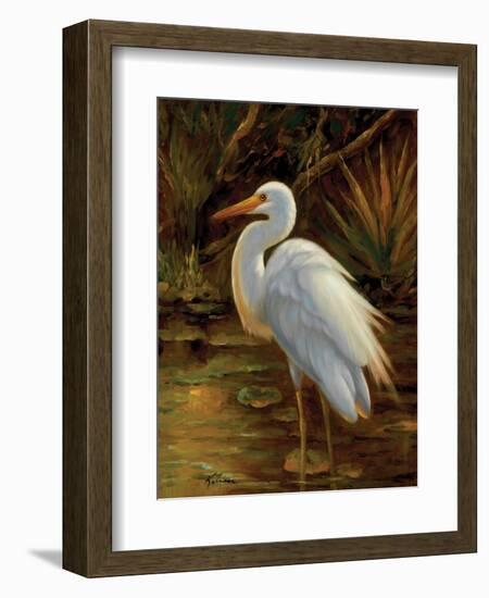 Tropical Egret II-Kilian-Framed Art Print