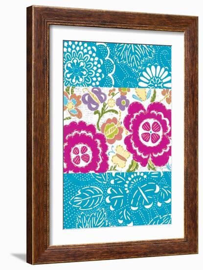 Tropical Embroidery Panel II-Chariklia Zarris-Framed Art Print