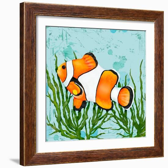 Tropical Fish in Seaweed I-Jade Reynolds-Framed Art Print