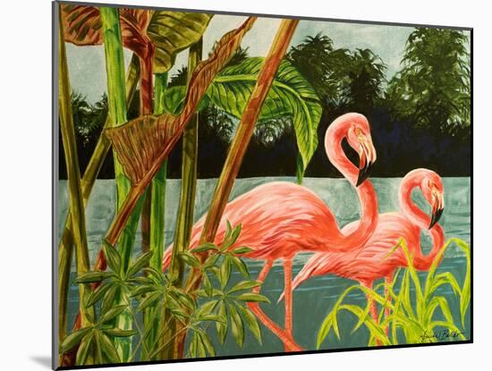 Tropical Flamingo II-Linda Baliko-Mounted Art Print