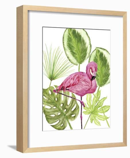 Tropical Flamingo II-Melissa Wang-Framed Art Print