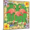 Tropical Flamingo Trio-Nicole DeCamp-Mounted Art Print