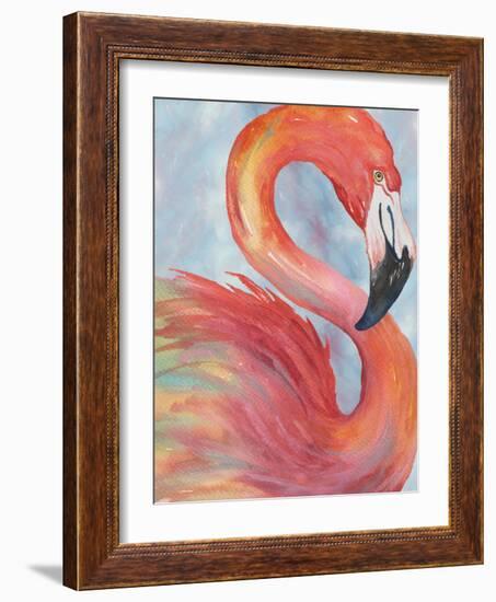 Tropical Flamingo-Elizabeth Medley-Framed Art Print