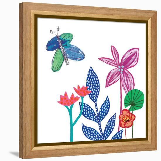 Tropical Flowers-Jennifer McCully-Framed Stretched Canvas