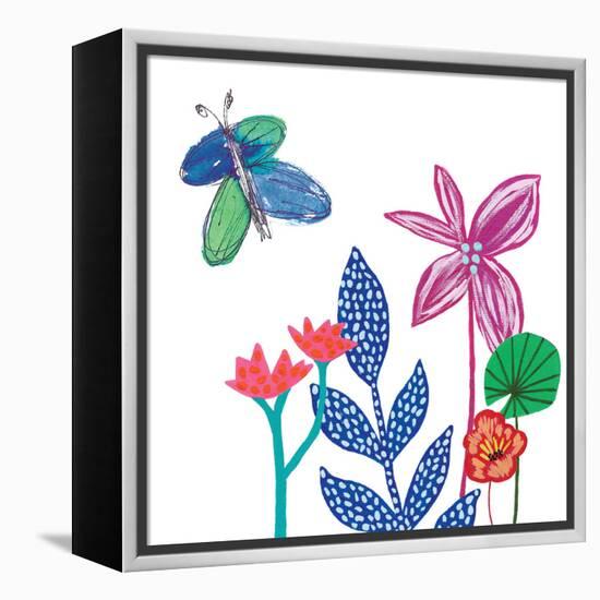 Tropical Flowers-Jennifer McCully-Framed Stretched Canvas