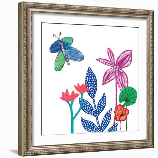 Tropical Flowers-Jennifer McCully-Framed Art Print