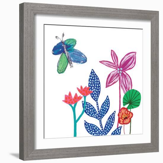 Tropical Flowers-Jennifer McCully-Framed Art Print