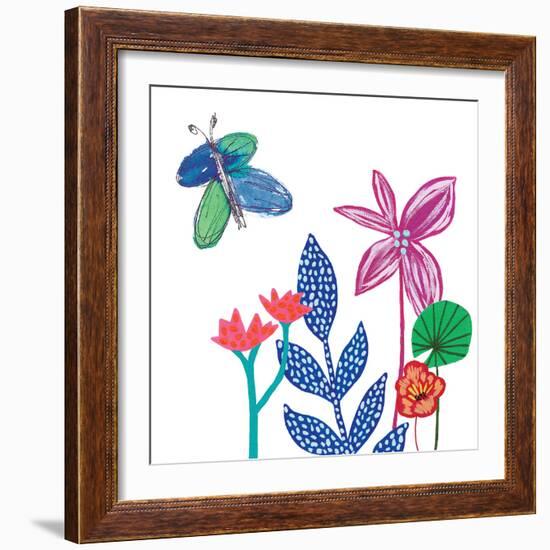 Tropical Flowers-Jennifer McCully-Framed Art Print