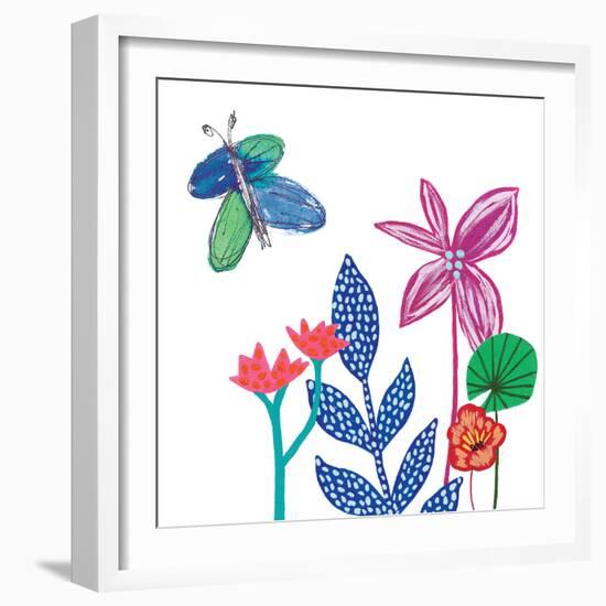 Tropical Flowers-Jennifer McCully-Framed Art Print