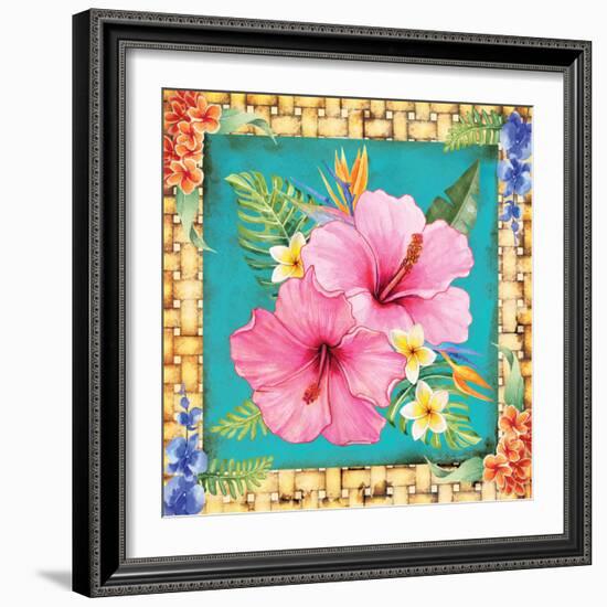 Tropical Flowers-Nicole DeCamp-Framed Art Print