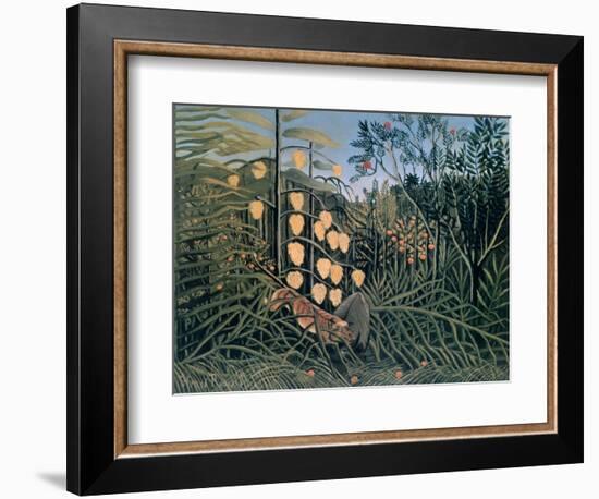 Tropical Forest: Battling Tiger and Buffalo, 1908-Henri Rousseau-Framed Giclee Print