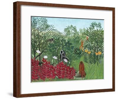 HENRI ROUSSEAU FRENCH TROPICAL FOREST MONKEYS OLD ART PAINTING POSTER BB5635A