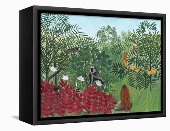 Tropical Forest with Monkeys, 1910-Henri Rousseau-Framed Premier Image Canvas