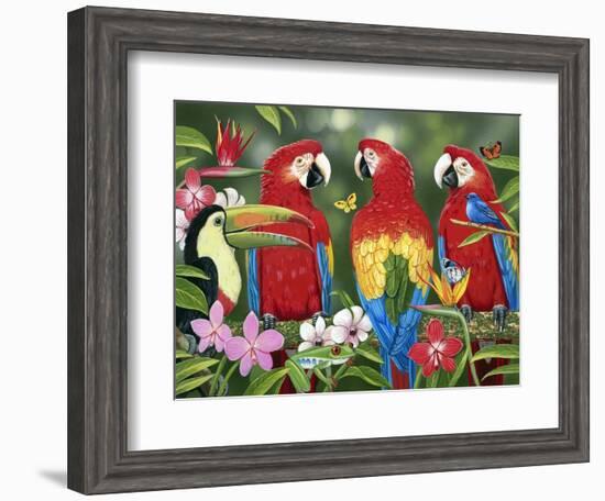 Tropical Friends-William Vanderdasson-Framed Giclee Print