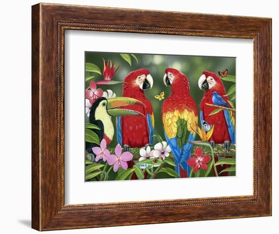 Tropical Friends-William Vanderdasson-Framed Giclee Print