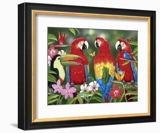 Tropical Friends-William Vanderdasson-Framed Giclee Print