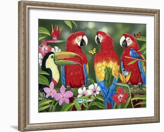 Tropical Friends-William Vanderdasson-Framed Giclee Print