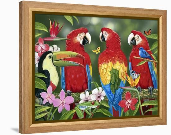 Tropical Friends-William Vanderdasson-Framed Premier Image Canvas